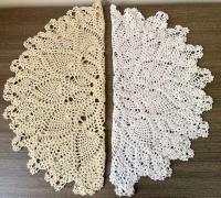 Posavasos ENCE vintage y chic hecho a mano de crochet de algodón natural RD de 60 cm, mantel para una sola persona, funda de sofá - details 2