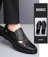 👍 🧡 🤞   Zapatos de hombre 2025 verano nuevo hueco de suela suave zapatos de cuero fresco bolsa transpirable cabeza sandalias de hombre casual cuero papá zapatos - details 4