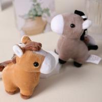 Llavero de caballo de peluche, decoración colgante de animales de dibujos animados, colgante de jirafa, adornos para mochila de felpa, muñeco pequeño de burro - details 3
