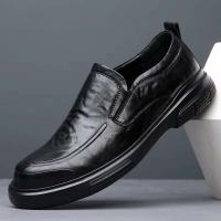 Nuevos zapatos informales de negocios de otoño, zapatos individuales de suela gruesa de cuero genuino de alta gama para hombres - details 0