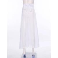 Faldas largas transparentes para mujer, faldas latino Tango salón baile Flamenco lírico, falda dobladillo ancho cintura alta de - details 4