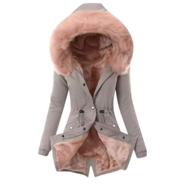 Abrigos cálidos con capucha para mujer, chaquetas casuales de moda, abrigo femenino, Otoño e Invierno - 1