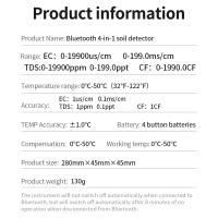 Probador de suelo inteligente 4 en 1, Detector de temperatura EC TDS CF, alta precisión, Control por aplicación Bluetooth, medidor de conductividad para jardinería y agricultura - details 11