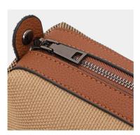 Bolso de hombro de moda para principios de primavera de 2025, bolso de negocios informal y versátil para viajeros, bolso de hombro a cuadros de cuero genuino - details 6