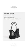 Bolso de mano de gran capacidad negro de cuero para mujer, nuevo bolso de hombro de primavera para viajeras, bolso grande para las axilas - details 2
