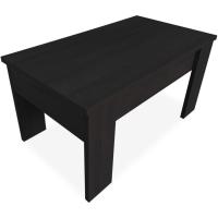 Mesa de Café Elegante Estilo Wengue 90cm de Ancho 50cm de Fondo 46/57cm de Altura - details 4