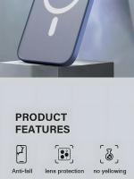Funda de lujo mate para iPhone Carga inalámbrica magnética Protección suave - details 1
