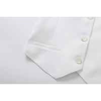 OUWU- Zevity, Moda Para Mujer, Diseño De Flores Con Un Solo Pecho, Chaleco Blanco Con Cuello Halter, Chaqueta De Oficina Para Mujer, Chaleco Corto Sin Mangas, Tops - details 7