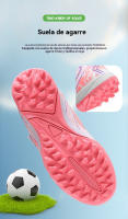 Zapatos de fútbol profesionales unisex, uñas rotas, césped artificial adecuado para campos deportivos, adecuado tanto para entrenamiento como para competición, diseño transpirable antideslizante - details 4