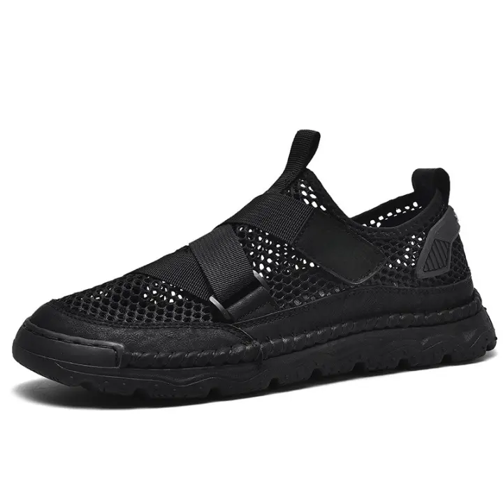xSandalias de gran tamaño para hombre, zapatos nuevos de verano, sandalias de playa, sandalias de arrastre para hombre, antideslizantes, cosidas a mano, zapatos para hombre - 1