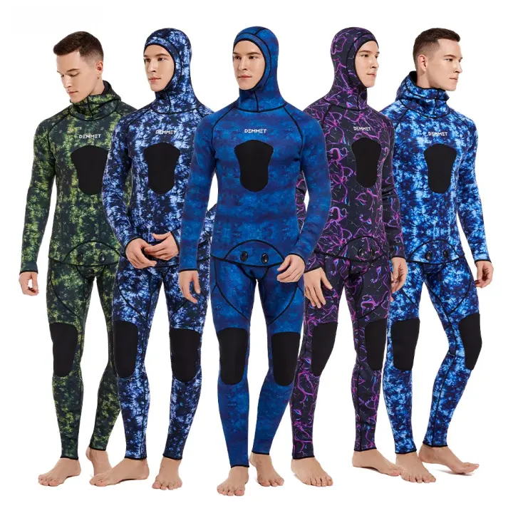 Traje de camuflaje de manga larga para hombre, traje de buceo sumergible de neopreno CRSC de 3mm, para pesca submarina - 1