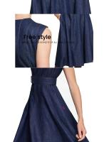 CHCH moda sin mangas de cintura alta Maxi vestido de mujer vestidos de mezclilla elegante cuello redondo 2024 novedad de verano Oficina señoras vestidos de fiesta - details 6