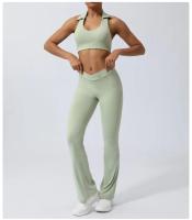 Conjunto de Yoga para Mujer Nuevo Traje Deportivo y Fitness con Sujetador de Cuello Colgante y Pantalones de Yoga Levantados 2 Piezas en Nylon para Primavera/Verano - details 9