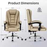 Silla de Oficina, Silla de Escritorio con Respaldo Alto, Función de Inclinación, Silla Reclinable Ergonómica de Altura Ajustable, Silla para Computadora, Caqui - details 2