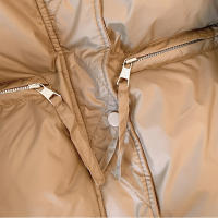 Women short thick cotton padded puffer jacket winter stand collar zipper basic coat outwear - details 21