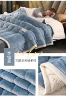 Manta gruesa de lana para niños y adultos, edredón grueso de lana suave y cálido, para invierno - details 16