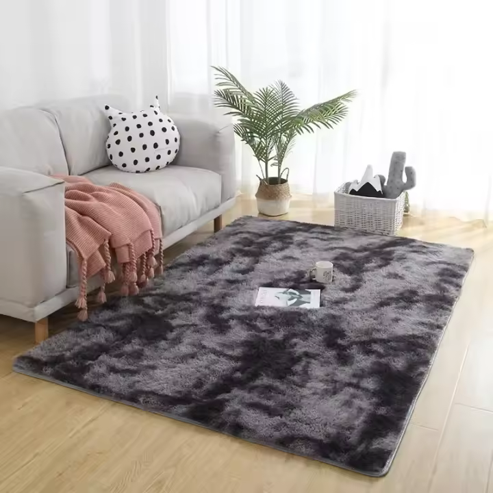 Alfombra grande y esponjosa para sala de estar, tapete de terciopelo suave para dormitorio, decoración para niños - 1