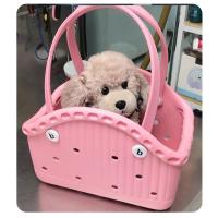 Bolsa de transporte para perros de EVA transpirable, bolsa de transporte para mascotas de viaje de mano de gran capacidad con diseño de cabeza con orificio, bolsa de mano portátil para gatos para mujer - details 12