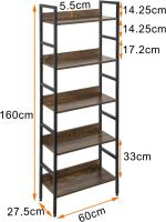 Organizador Multifuncional de Metal para Almacenamiento en Cocina 5 Estantes + MDF 60x27,5x160CM - details 19