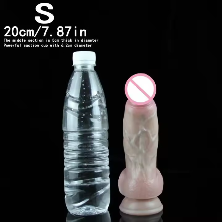 Empaque privado, consolador gigante realista enorme y Sexy, masturbadores vaginales grandes de silicona suave, juguete erótico para ventosa, pene grueso con glande - 1