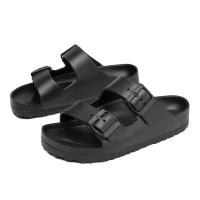Zapatillas clásicas de verano para mujer, sandalias de playa sin cordones con doble hebilla, EVA ligera y cómoda - details 5