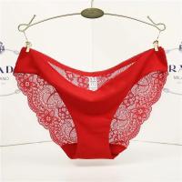 Bragas sexis de encaje para mujer, bragas transpirables de algodón sin costuras, calzoncillos transparentes para niñas, ropa interior de marca de talla grande, 1 pieza - details 9