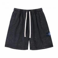 Pantalones Cortos de Logo Bordado de Stone Island Verano Pantalones Deportivos Casuales para Hombres, Cinco Bolsillos, Algodón Desgastado y Tendencia - details 0