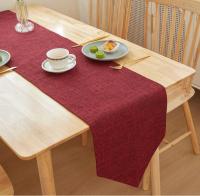 Bonenjoy, 1 pieza, camino de mesa de lino y algodón, Color sólido, decoración para mesa de comedor, banquete, mantel para el hogar, 30x16 0/30x18 0/30x21 0/30x240cm - details 7