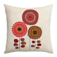 Juego de 4 Fundas decorativas para Sofá, Cojines florales de Lino , para Sofá, Cama, Coche, Hogar, 45x45cm - details 2