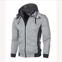 Nueva chaqueta deportiva para hombre, suéter con capucha y cremallera doble, chaqueta informal tipo cárdigan - details 3