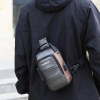 Bolso de pecho antirrobo para hombre, correa ajustable, puerto de carga USB, bolso bandolera con contraseña, impermeable, gran capacidad - details 13