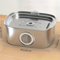 Fuente de agua de gran capacidad para mascotas, dispensador automático de acero inoxidable para gatos, recargable por USB, 3,2 L - details 0