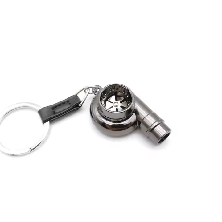 Llavero Turbo de aleación único con sonido, Mini silbato de coche Multicolor, llavero con sonido, hebilla para llave INS, regalos - 1
