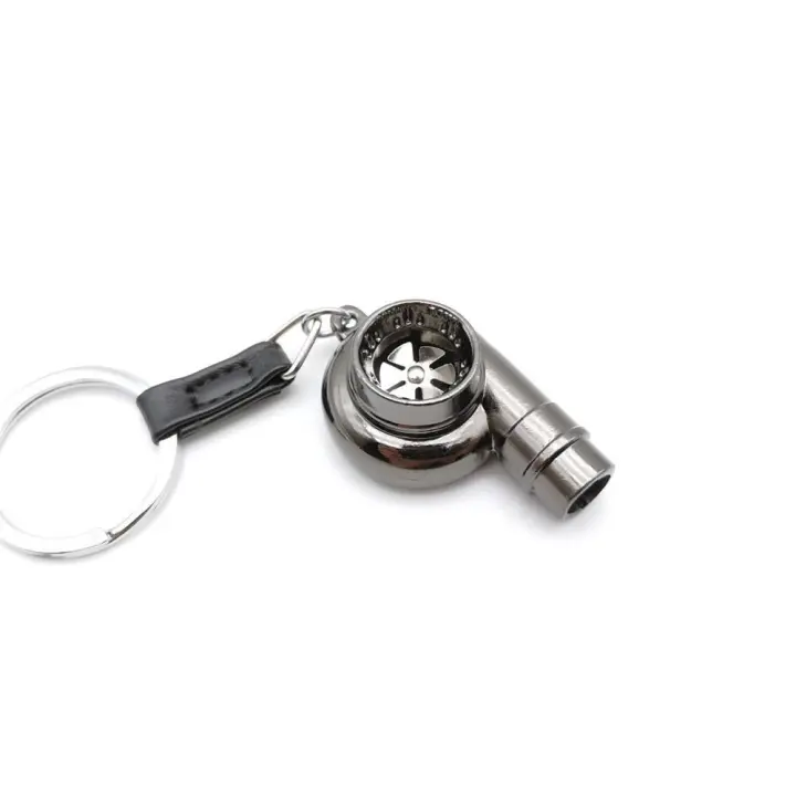 Llavero Turbo de aleación único con sonido, Mini silbato de coche Multicolor, llavero con sonido, hebilla para llave INS, regalos - 1