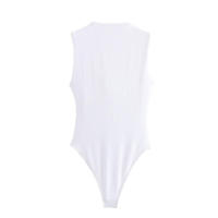 Moda Mujer OUWU Mono Chic de Verano Blanco Ajustado Sexy Cuello Cuadrado Sin Mangas - details 7