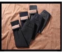 Pantalones de felpa de invierno para hombre, pantalones de negocios cálidos con cordón de terciopelo, gruesos, informales, elásticos - details 4