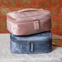 Bolsa de cosméticos pequeña de viaje portátil, bolsa de almacenamiento de cosméticos de franela, bolsa de cosméticos de cielo estrellado de gran capacidad para mujer - details 0