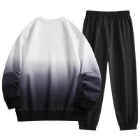 Conjuntos de dos piezas para hombre, Sudaderas con cuello redondo y pantalones, trajes deportivos informales, moda de otoño - details 6