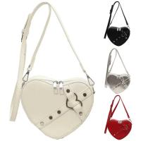 Bolso de hombro vintage Y2K con cadena pequeña para mujer, bolso en forma de corazón, bolso gótico grueso - details 20