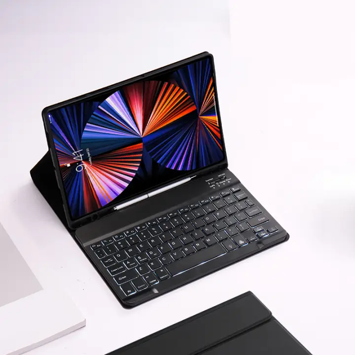 Funda para Samsung Galaxy Tab S9 FE de 10,9 pulgadas, SM-X510 X516B con portalápices, 7 colores, teclado español retroiluminado - 1