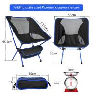 Silla plegable ultraligera de viaje, asiento superduro portátil para acampar, playa, senderismo, herramientas de pesca - detalles 3