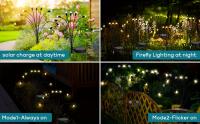 Luces solares de luciérnaga para jardín, 2 piezas, para camino, exteriores, patios traseros, jardines, césped - details 1