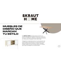 Skraut home hogar muebles diseño fabricación distribución mesa fija patas madera metal negra
