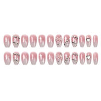 Uñas postizas de cobertura total, 24 piezas, perfectas para salón de uñas profesional, arte DIY - details 0