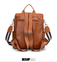 Mochila pequeña informal simple para mujer, bolso de hombro de cuero PU suave, bolso de trabajo vintage para mujer - details 21