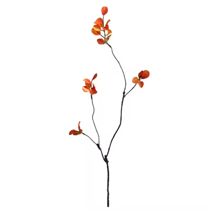 Ramo de plantas de hojas de otoño Retro, hoja de arce Artificial larga hecha a mano, 2 tenedores/3 tenedores, 59cm/90cm, rama de hoja de arce falsa para balcón - 1