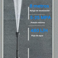 Limpiador a vapor de alta calidad, lavacoches, pistola de agua de alta presión con batería y accesorios de limpieza para limpiar su coche, jardín y campos al aire libre, etc. - details 4