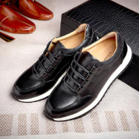 Zapatos de cuero de lujo ligeros zapatos casuales de cuero para hombres zapatos de hombre de fiesta de moda - details 7