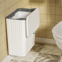 Cubo de basura de cocina montado en la pared, papelera colgante de gran capacidad con tapa para armario de baño, 7L - details 5