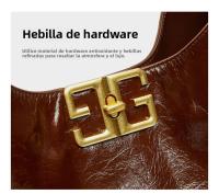 Bolso de cuero de vaca de primera capa, bolso de hombro portátil de gran capacidad - details 2